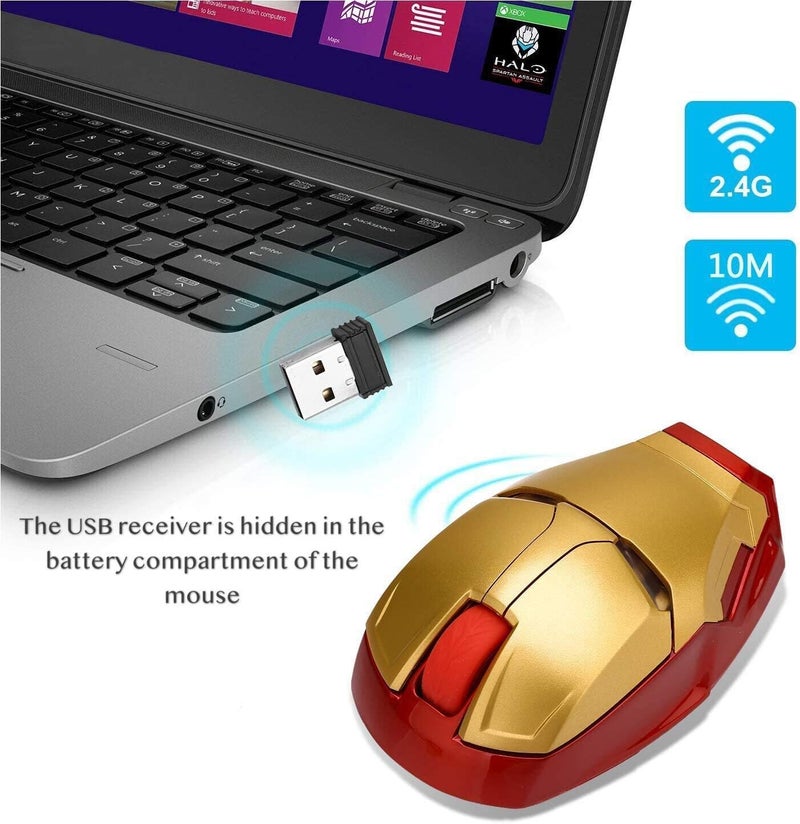 Mikayoo Ergonomic Wireless Mouse, Cool Mice 2.4G Portable Mobile Computer Mouse with USB Nano Receiver for Notebook, PC, Laptop, Computer, MacBook, Responds up to 50 ft - Image 5