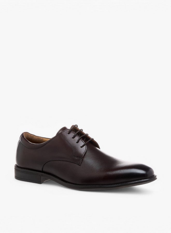 DUCHINI Men's Textured Lace-Up Derby Shoes  - Image 2