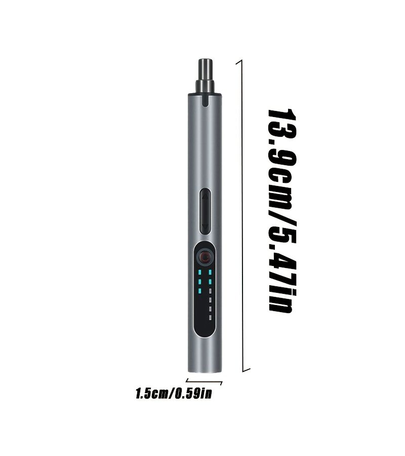 Multi Function Electric Screwdriver Set With 21 Bits Gray Rechargeable Compact Mini Screwdriver High Performance Motor Multiple Speed Settings Overload Protection USB Charging For Home Use - Image 4