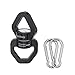 Digtichnny Swivel Hook for Swing Safety Swing Swivel with 2 Carabiners Rotational Device Swing Spinner for Web Tree Tire Rope Swing Aerial Dance Childrens Swing Hanging Hammock - Image 3