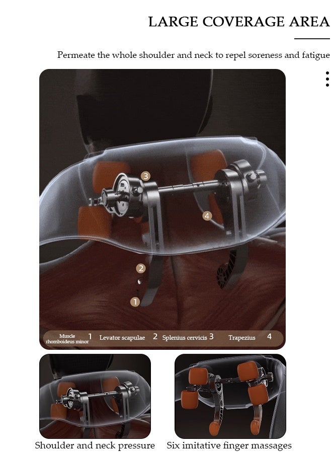 DUNISO Neck Massager, Shiatsu Back Neck Massager with Heat, Electric Massager for Back & Shoulder, Massage Pillow for Neck,  Shoulder,  Deep Massage at Home for Muscle Relaxation - Image 3