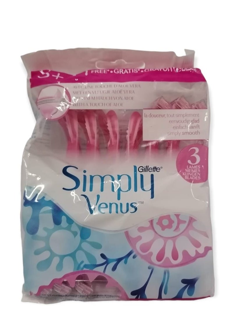 Venus Gillette Simply 3 Women's Razor Pack 8+4 Pieces - Image 3