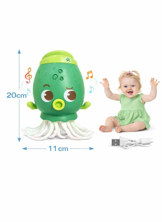 Brand Conquer Rechargeable Dancing Octopus Baby Toy with Music & LED Lights – Crawling, Walking & Tummy Time Interactive Toy for Infants | Moving Musical Gift for 1 2 3 Year Old Boys & Girls (Green) - Image 3