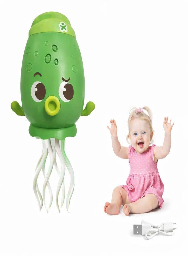 Brand Conquer Rechargeable Dancing Octopus Baby Toy with Music & LED Lights – Crawling, Walking & Tummy Time Interactive Toy for Infants | Moving Musical Gift for 1 2 3 Year Old Boys & Girls (Green) - Image 1