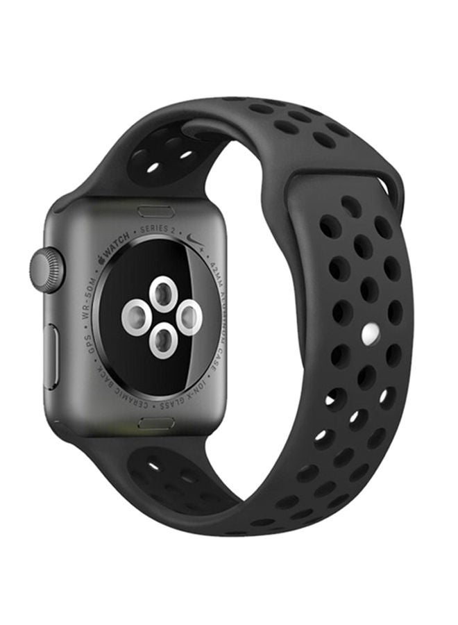NIBEMINENT Silicone Sport Band For Apple Watch Black