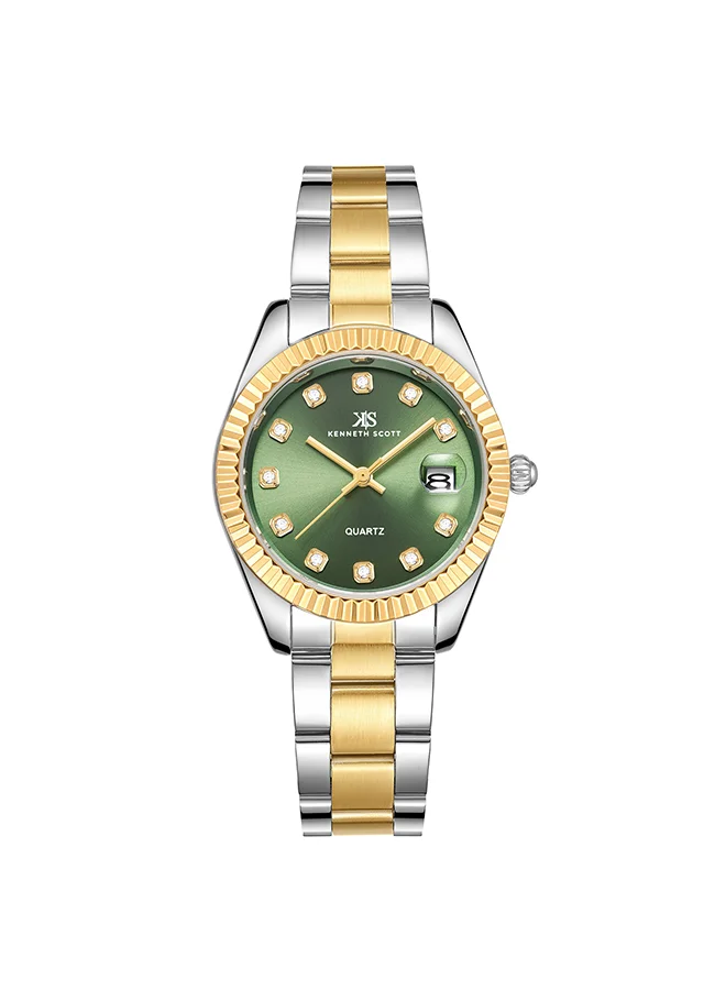 KENNETH SCOTT Women's Stainless Steel Analog Watch K23546-TBTG - 36 mm
