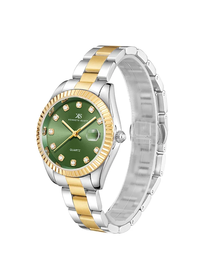 KENNETH SCOTT Women's Stainless Steel Analog Watch K23546-TBTG - 36 mm