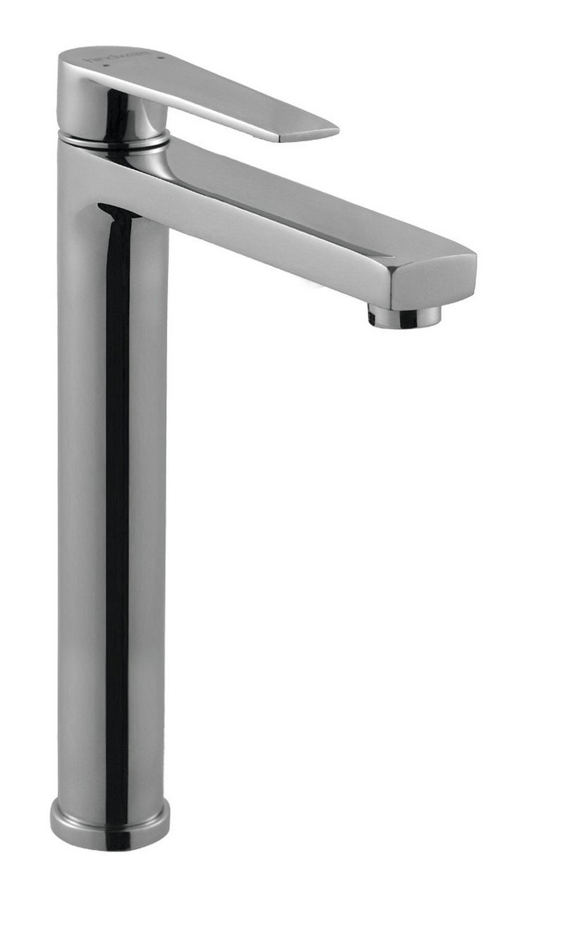 Hindware F360012CP Element Single Liver Basin Mixer Without Pop Up Waste System, with 450Mm Flexible Hose (Chrome - Image 1