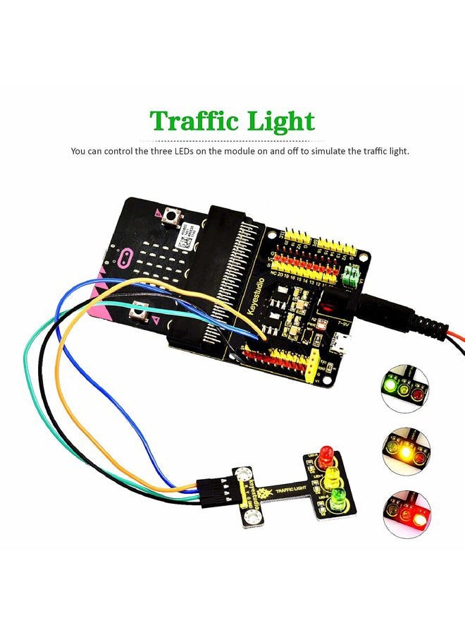 Keyestudio مجموعة بدء تشغيل BBC Micro:bit متوافقة مع Microbit V1 و V2 (باستثناء لوحة Microbit) مع 37 وحدة استشعار، دليل PDF، هدايا برمجة ملحقات للمبتدئين لتعلم الإلكترونيات - Image 2