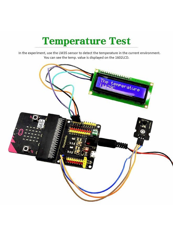 Keyestudio مجموعة بدء تشغيل BBC Micro:bit متوافقة مع Microbit V1 و V2 (باستثناء لوحة Microbit) مع 37 وحدة استشعار، دليل PDF، هدايا برمجة ملحقات للمبتدئين لتعلم الإلكترونيات - Image 3