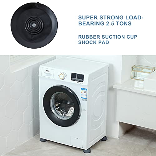 KRIZJUES Anti Vibration Pad for Washing Machine Support Set of 8, Rubber Washer Dryer Non Slip Shock Noise Cancelling Foot Mat, Anti-Walking Stabilizer Refrigerator Support Pad Pedestals for Washing Machine - Image 5