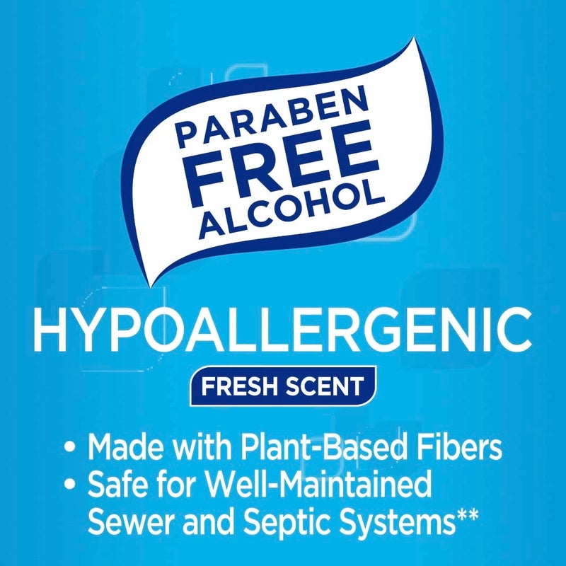 Equate Fresh Scent Flushable Wipes, 7" X 5.25", Count of 240, 5 Pack - Image 4