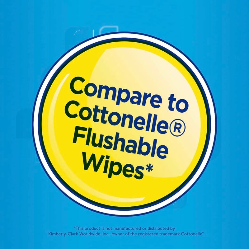 Equate Fresh Scent Flushable Wipes, 7" X 5.25", Count of 240, 5 Pack - Image 3