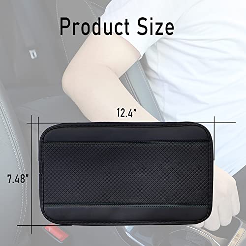 ASUBHA Car Center Console Cover, Car Armrest Storage Box Mat, Fiber Leather Car Center Console Cover, Car Armrest Seat Box Cover Universal Car Interior Accessories for Most Car, SUV, Truck - Image 2