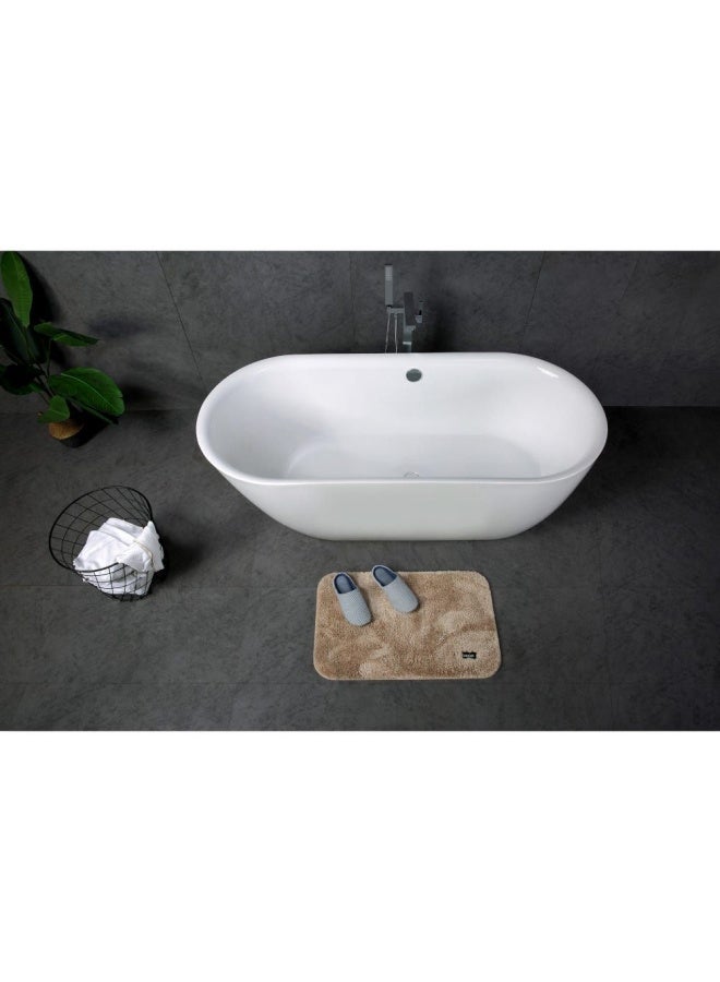 DANUBE HOME Milano Mosel Acrylic Freestanding Bathtub with Pop Up waste - 180x83x60 cm - Image 1
