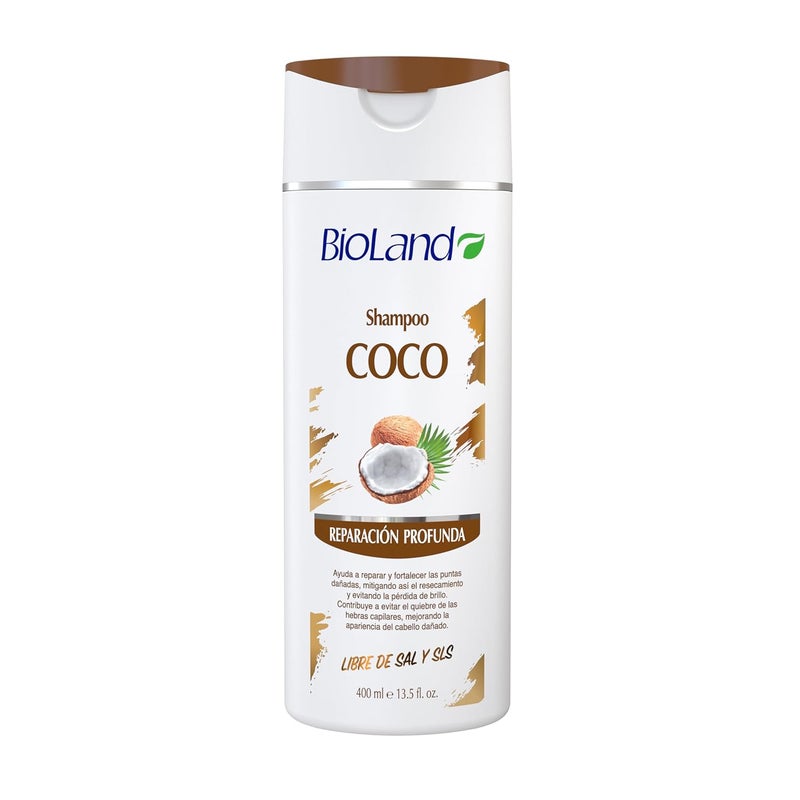 Bioland Coconut Shampoo  Nourishing  Strengthening Shampoo for Dry  Curly Hair  1353 fl oz 400mL