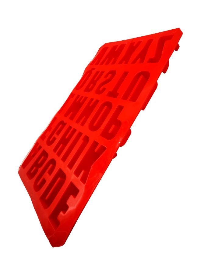 asmat Silicone Letters Alphabet Pudding Bakeware Mould Red 33x22cm - Image 2