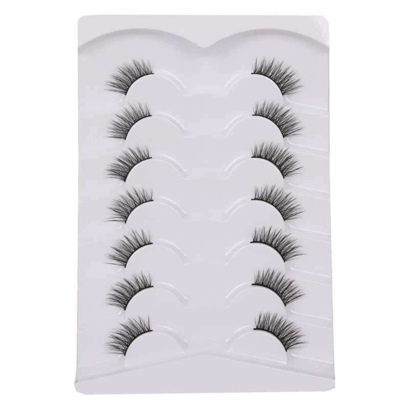 GMAGICTOBO False Eyelashes Natural Half Lashes Wispy Lashes Pack Short 3D Faux Mink Lashes Soft Fake Eye Lashes 7 Pairs Multipack - Image 2