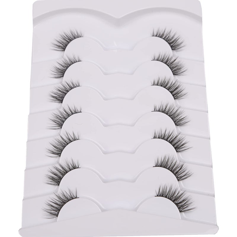 GMAGICTOBO False Eyelashes Natural Half Lashes Wispy Lashes Pack Short 3D Faux Mink Lashes Soft Fake Eye Lashes 7 Pairs Multipack - Image 3