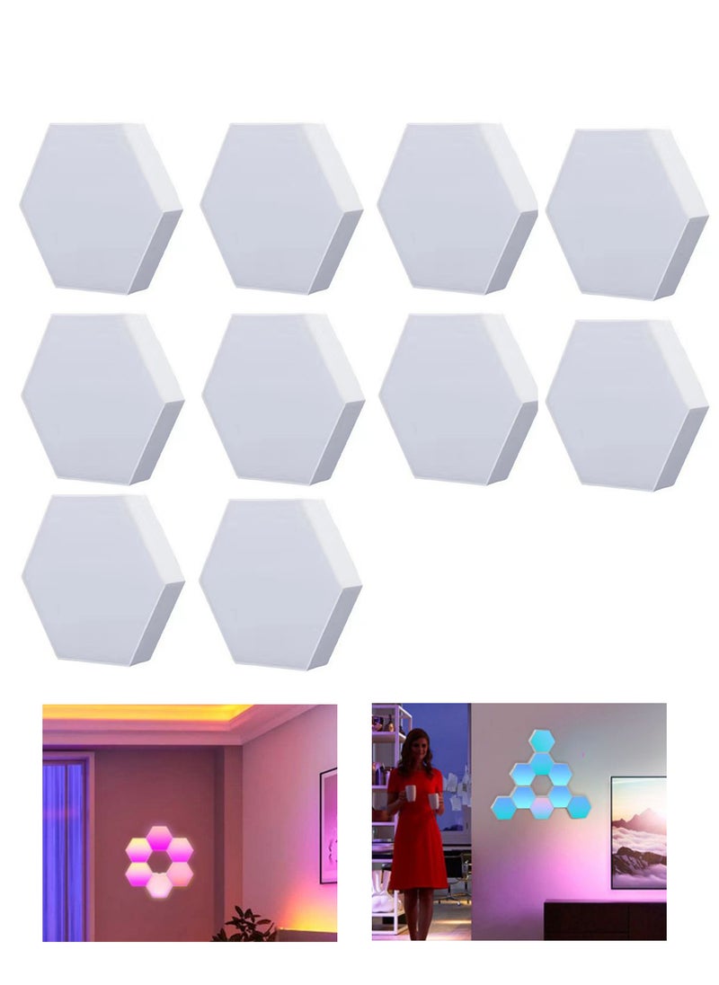 Sharpdo - RGB Hexagonal Atmosphere Quantum Light Background Light, DIY Free Splicing Light, App and Remote Control, Suitable for E-Sports Room Home Decoration, 6PCS /10PCS - Image 1