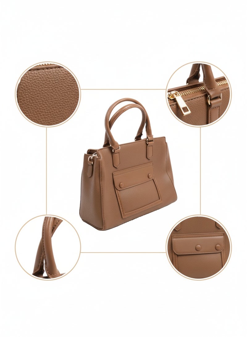 حقيبة يد نسائية بمقبض علوي – تصميم هيكلي كلاسيكي - Image 4