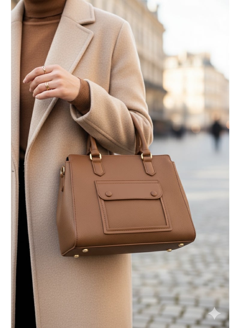 حقيبة يد نسائية بمقبض علوي – تصميم هيكلي كلاسيكي - Image 1