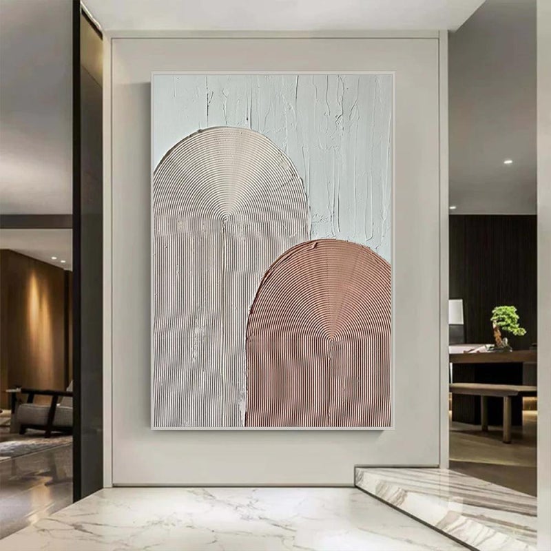 ماركتنا لوحة قماشية بتصميم الفن البوهيمي مع برواز مجوف مقاس (120x80) قطعة واحدة - Image 2