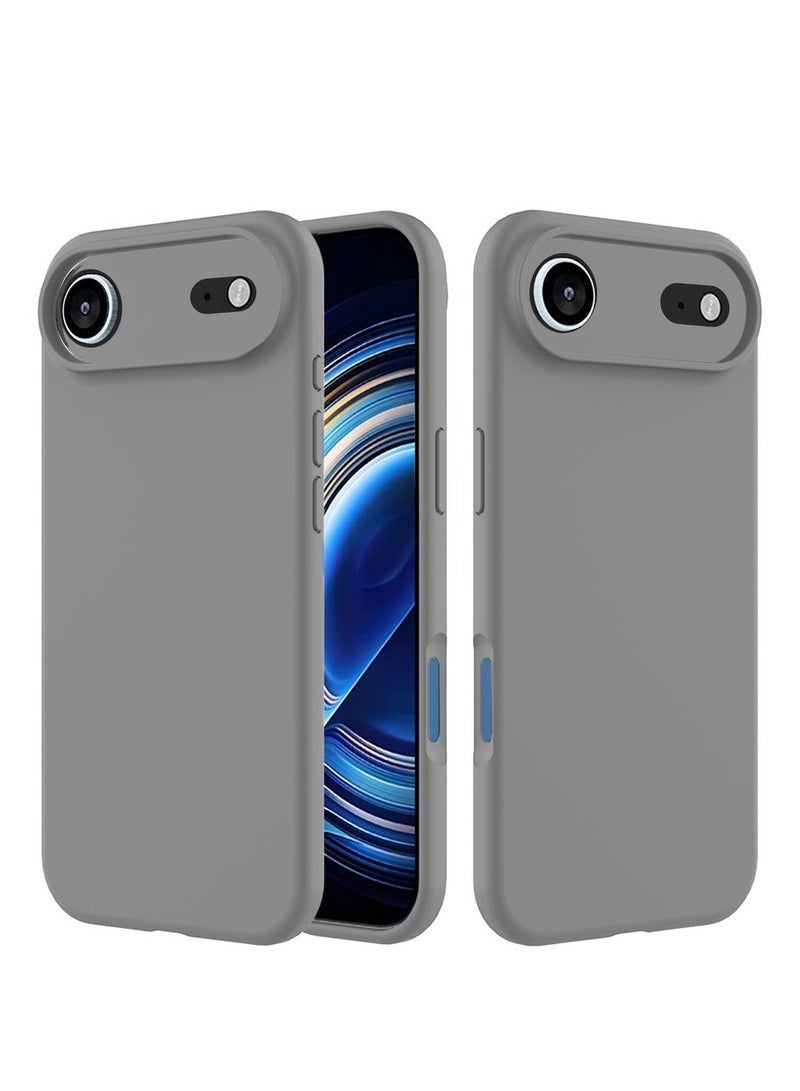 Raxoom "Apple iPhone 17 Air 5G (2025) Soft Liquid Silicone Case Cover â€“ Slim Fit, Shockproof, Anti-Scratch & Anti-Fingerprint Protective Back Case with Microfiber Lining â€“ Grey (MCRPSN)" - Image 1