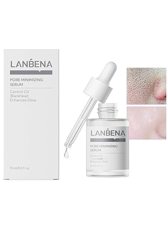 LANBENA Pore Minimizing Serum, Pore Skin Care Serum Facial Essence, Minimize Enlarged Pores, for Tightening Pores, Shrinking Pores + Relieving Dryness + Oil Control Firming + Moisturizing (New Packing) - Image 1