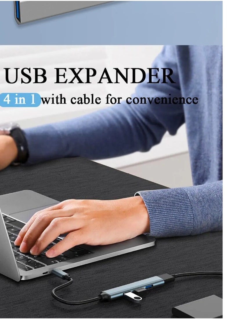 Digital Home - USB Hub Adapter Multiport 4 in 1 Docking Station Compatible for MacBook Laptops and Windows - Image 1
