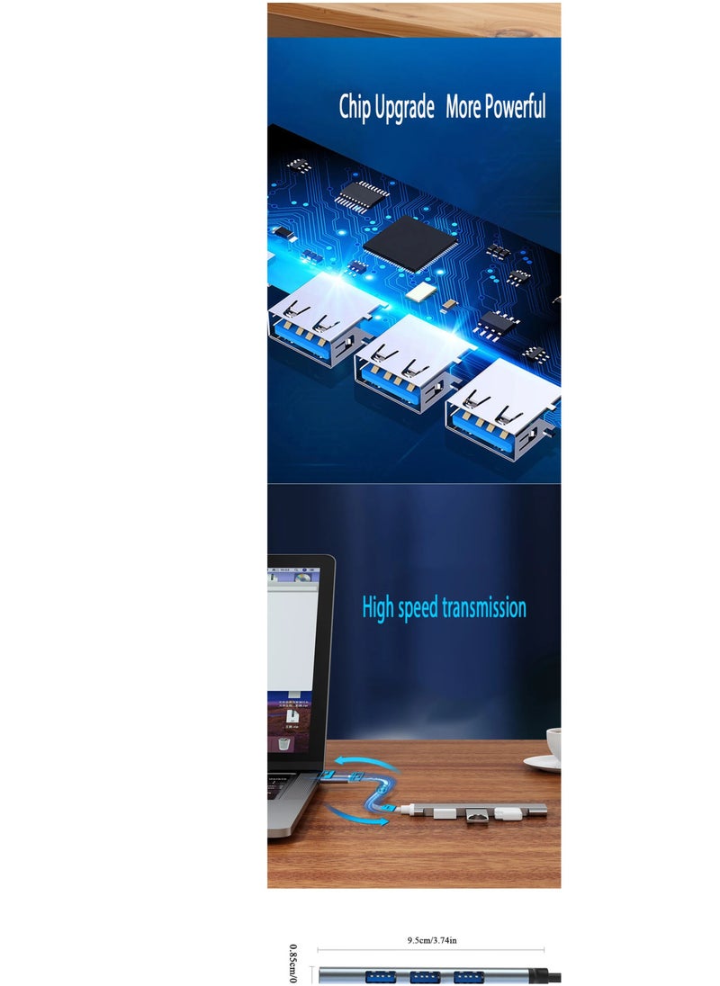 Digital Home - USB Hub Adapter Multiport 4 in 1 Docking Station Compatible for MacBook Laptops and Windows - Image 1