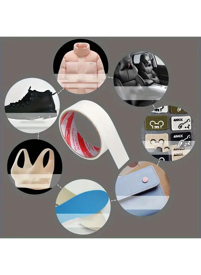 One Roll 196.9 Inch Self-Adhesive Elastic Hem Tape For Clothing Edges Iron On No Sew - Image 2