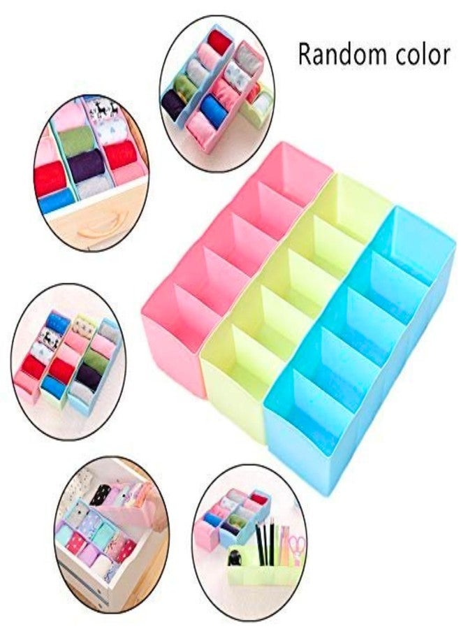 Go Hooked 5 Grid Plastic Storage Box Drawer Organizer Set of 8 Multicolor 27 x 8.5 x 6.5 cm Versatile Compact Efficient Multi Purpose Sturdy Space Saving Durable Neat and Tidy Functional - Image 5