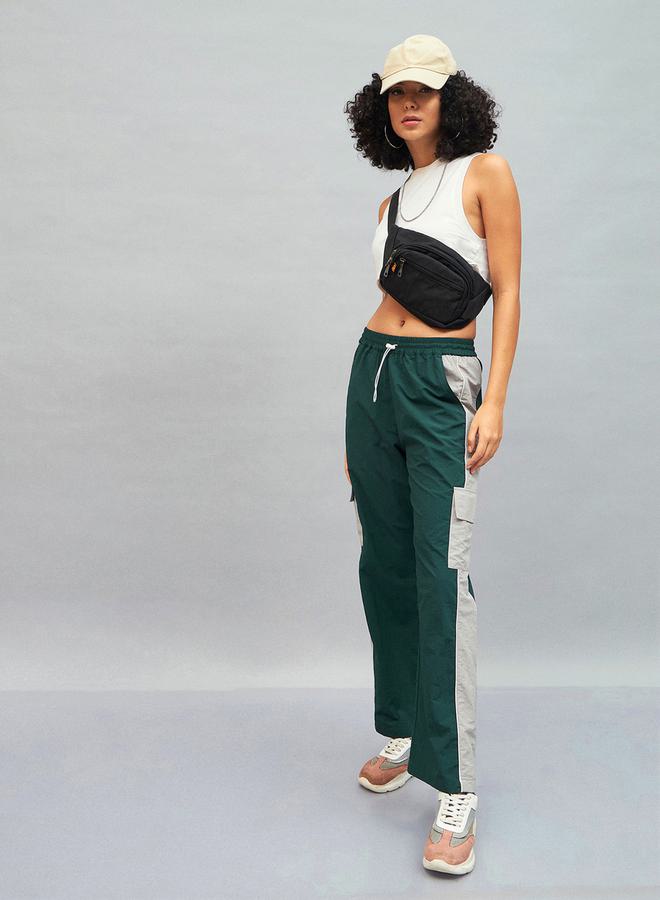 SASSAFRAS Colorblock Cargo Parachute Pants by Styli  - Image 3