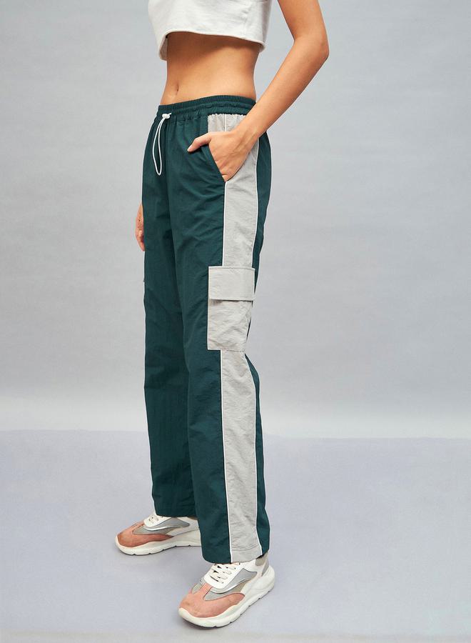 SASSAFRAS Colorblock Cargo Parachute Pants by Styli  - Image 2