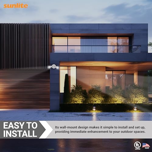 Sunlite 04918 Two Lamp Wall Mount Floodlight Industrial Fixture, 60 Watts Max, 2 Medium Base Sockets (E26), 120 Volts, Outdoor, UL Listed, for Carport, Garage & Entryways - Image 5