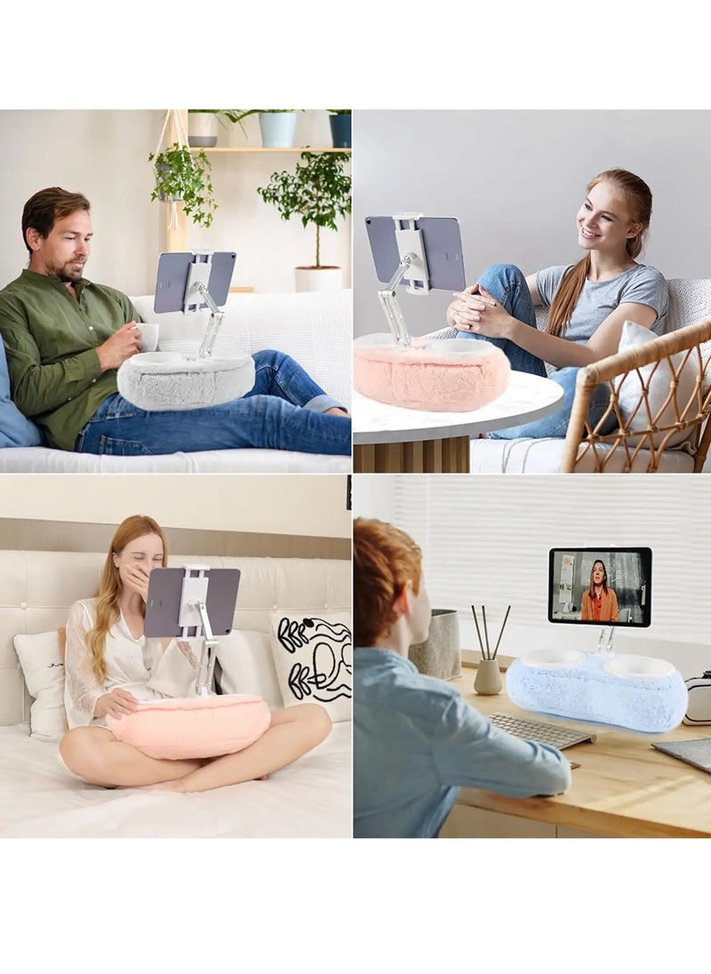 Generic Plush Adjustable Tablet & Phone Stand, Ideal for Streaming & Chats - Grey  - Image 3