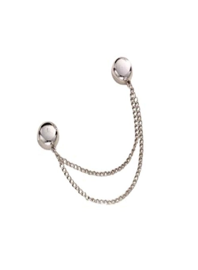 KLIVE مشابك تعديل الملابس من KLIVE، مشبك لتضييق البنطلون للنساء، دبابيس قابلة للتعديل للجينز، مشابك ملابس مغناطيسية بسلسلة، بروش بدون دبابيس للقمصان والتنانير والحجابات والفساتين والسراويل والأوشحة (قطعتان) - Image 1