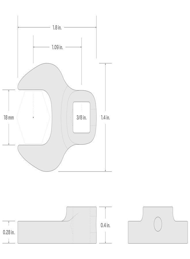 TEKTON 3/8 Inch Drive x 18 mm Crowfoot Wrench | WCF14018 | Made in USA - Image 5