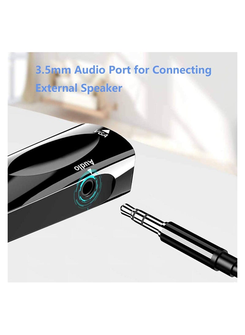 Captaintech HDMI to VGA Adapter, Computer Monitor with 3.5mm Audio Jack, for Computer, Desktop, Laptop, PC, Monitor, Projector, HDTV, Chromebook (Male HDMI Input, Female VGA Output) - Image 4