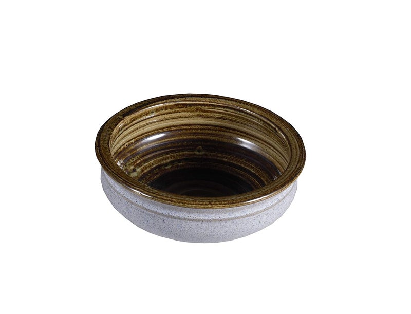 Caffeine Caffeine Ceramic Handmade Grey Crackle Serving Bowls 75 Set of 1 - Image 2