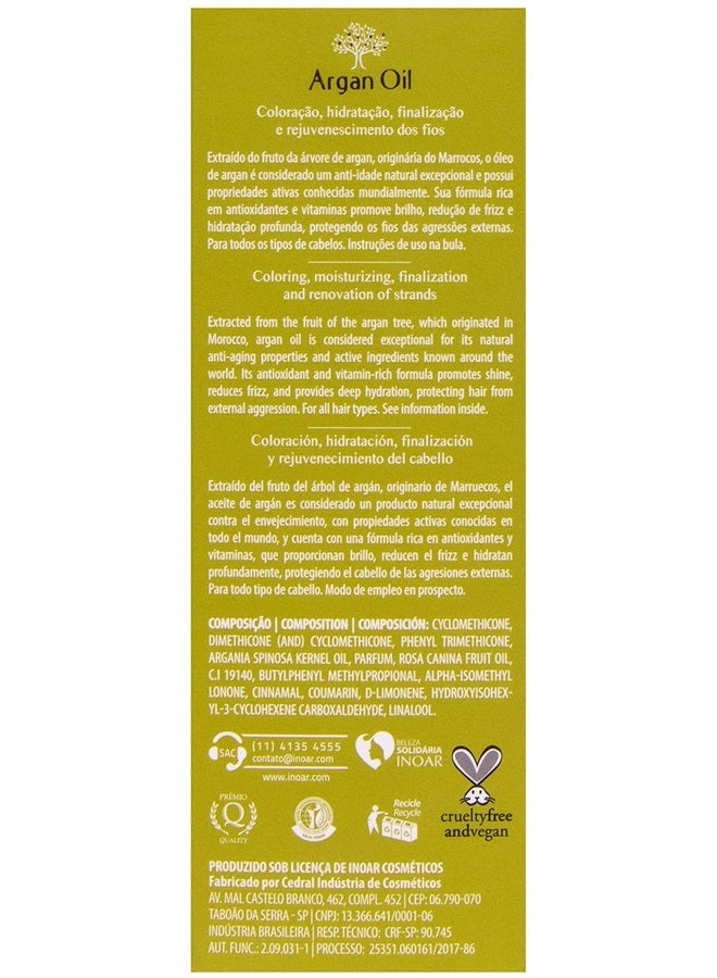 INOAR PROFESSIONAL - Argan Oil - Promotes Hair Control, Prevents and Repairs Split Ends, and Protects Hair From the Effects of Heat Styling Tools (2 Ounces / 60 Milliliters) - Image 1