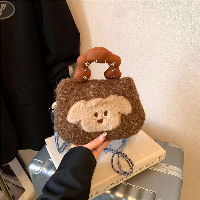 Cute Cartoon Foreign Style Mobile Phone Bag Distinctive Exquisite Plush Small Storage Bag Niche Design High-end Shoulder Bag - Image 2