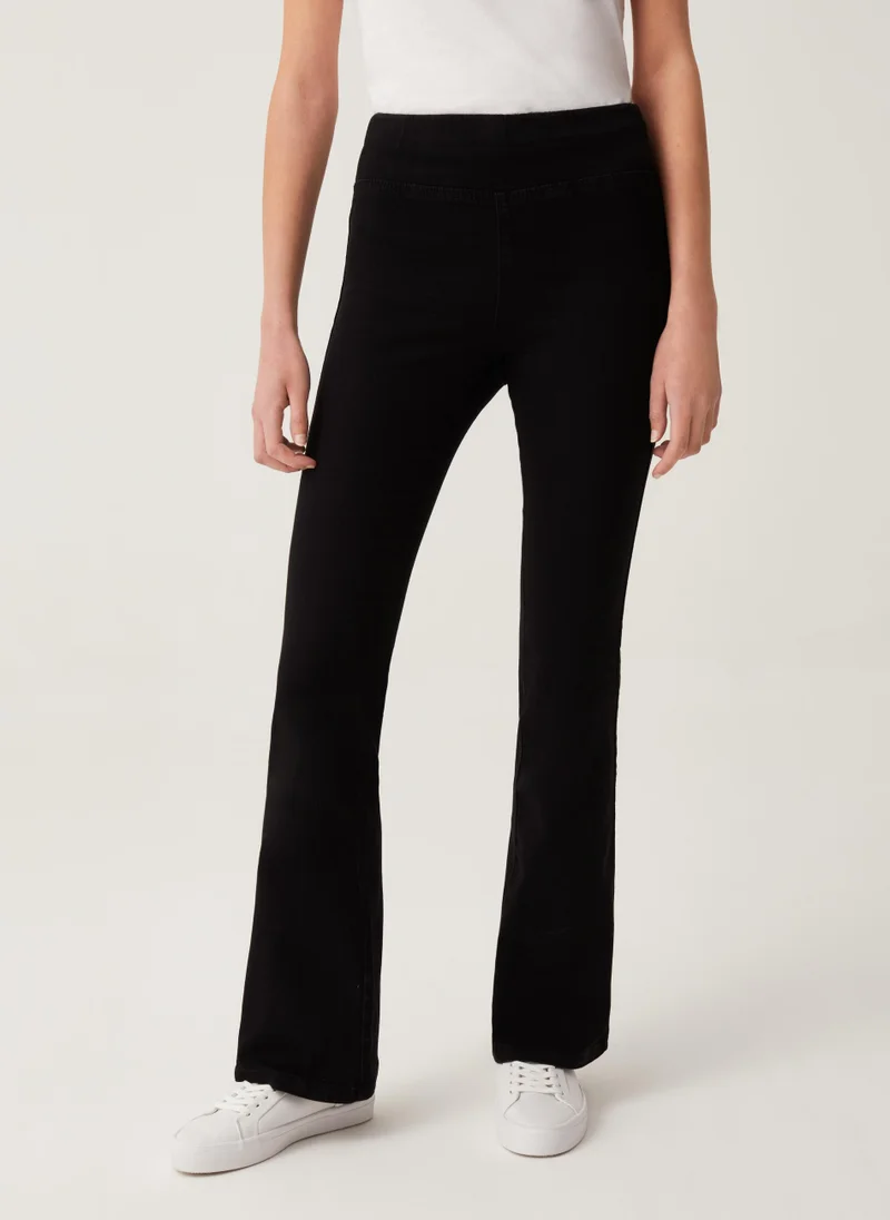 او في اس OVS Womens Straight Jeans - Black