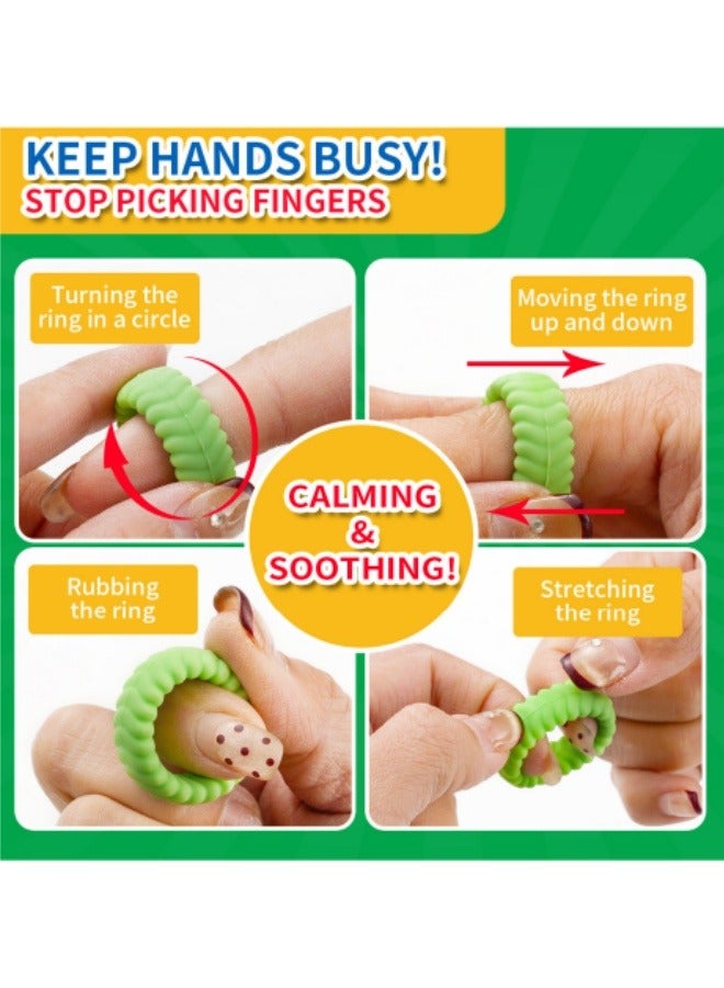 12Pcs Decompression Sensory Ring Silicone Soft Decompression Toy Texture Ring - Image 3