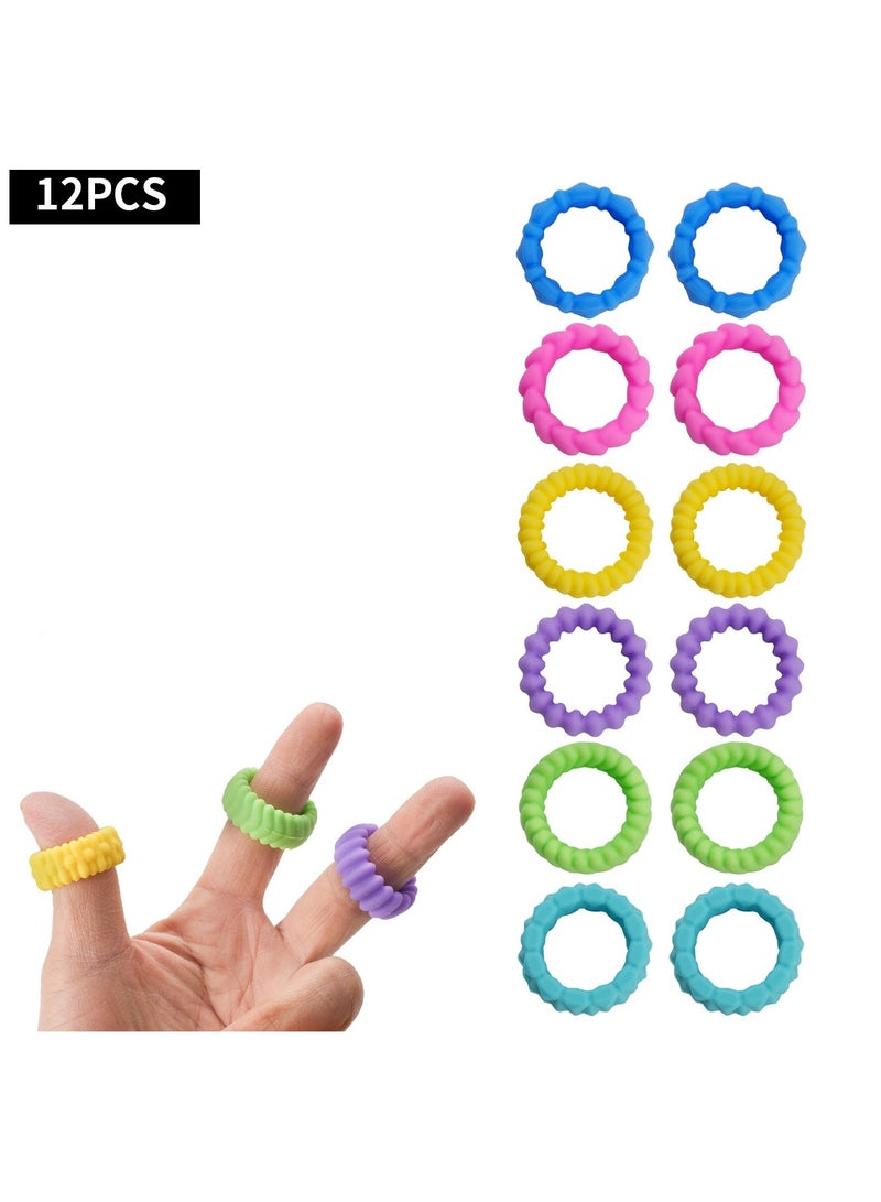 12 قطعة من حلقات تخفيف الضغط الحسية المصنوعة من السيليكون الناعم لحلقة تخفيف الضغط - Image 1