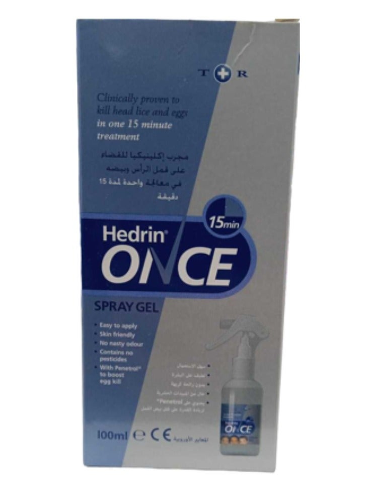 Hedrin Once Spray Gel 100ml
