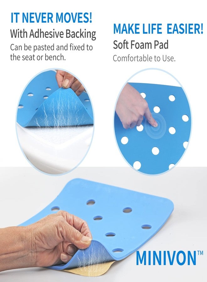 MINIVON Waterproof Shower Bench Cushion Cover for Bath Seat, Bath Chair Inside Bathroom, Non Slip Coldproof Stickable Soft Foam Pad, Padded Shower Stool Seat Mat for Elderly Senior Handicap Disabled - Image 3