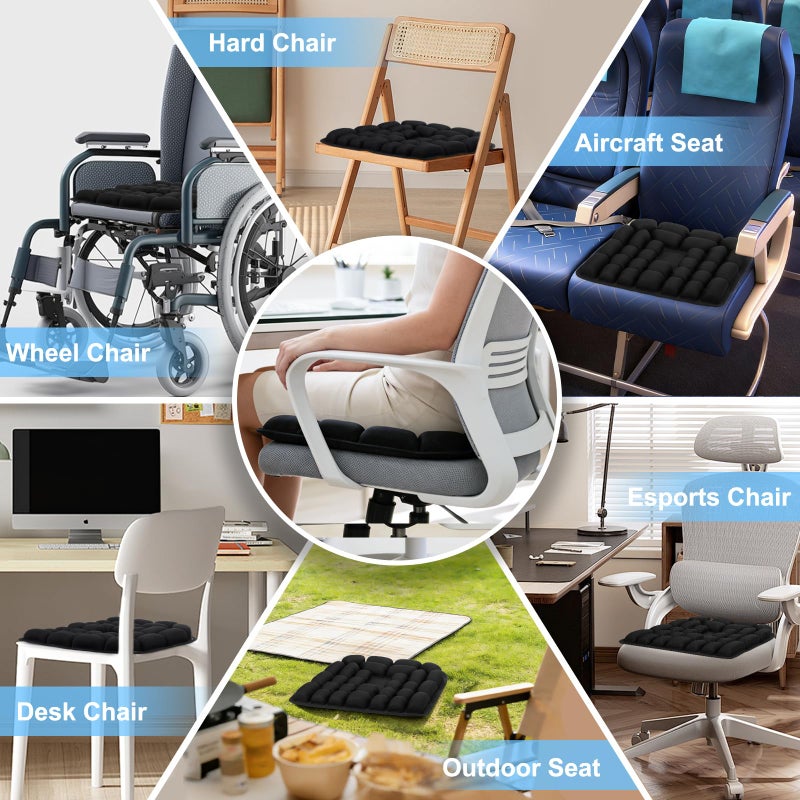 Kaflin Inflatable Seat Cushion - Airplane Seat Cushion for Long Flights, Stable & Firm Support for Sports & Outdoors, Stadium Bleachers, Travel & Hard Dining Chairs - Image 5