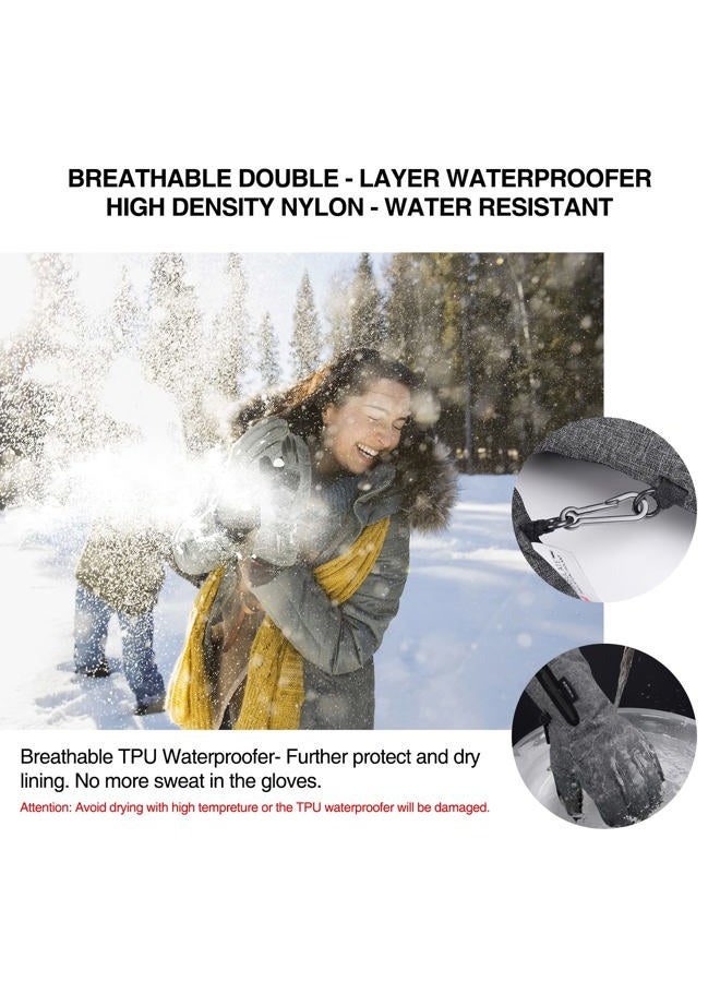 krosa 5-Layer Winter Gloves for Men & Women Made with 3M Thinsulate, -20℉ Waterproof Gloves for Cold Weather, Snow Ski Gloves with 10 Touchscreen Fingers - Image 4